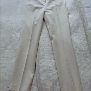 White House Black Market Cream Straight Leg Pants